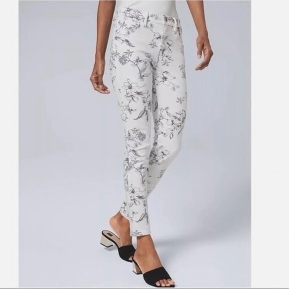 White House Black Market Jeans Whbm Skinny Jeans Floral Print Sz Poshmark